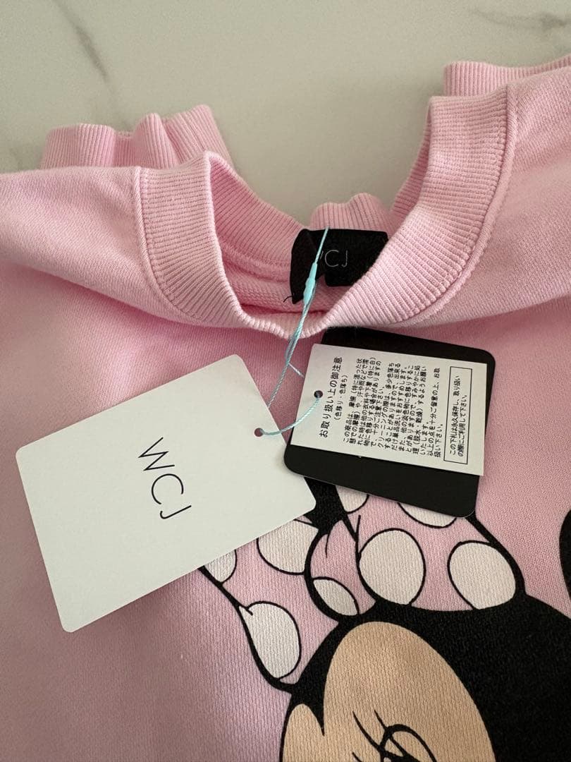 新品タグ付き　wcj ディズニー　ミニー　スウェット　ピンク