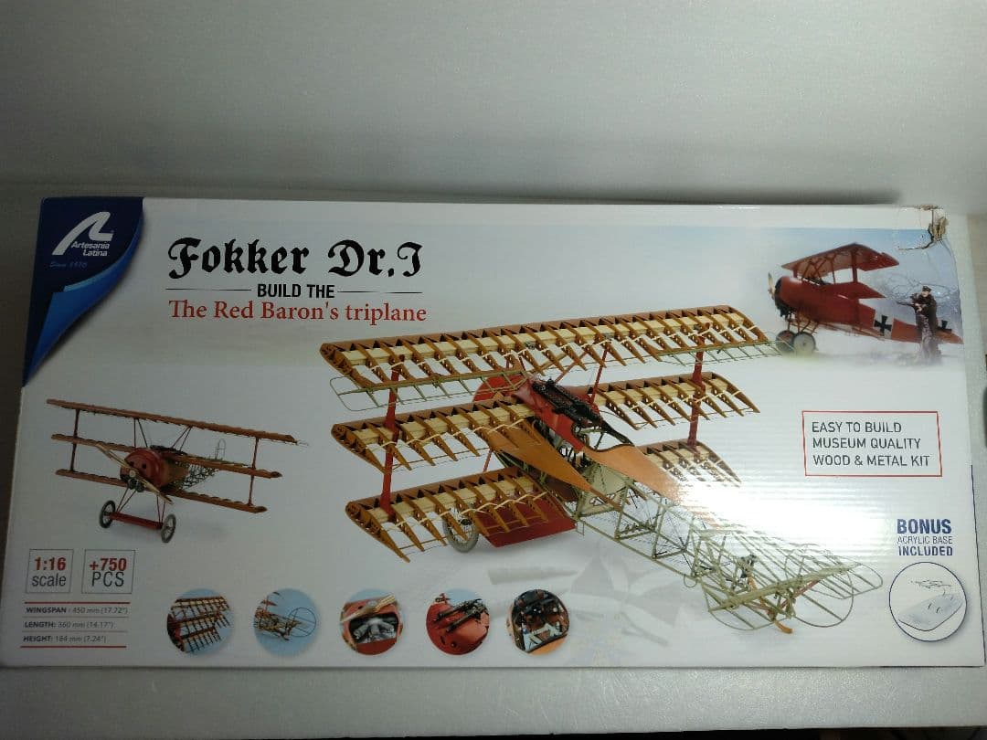 【ながちゃん様】フォッカーDr.1 1/16　メタル＆ウッド組立キット　未組立品