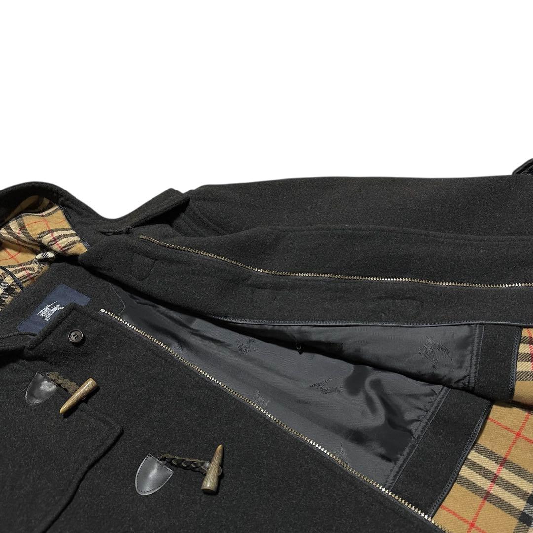 00s BURBERRY LONDON 　チンスト　ノバチェック　ダッフルコート