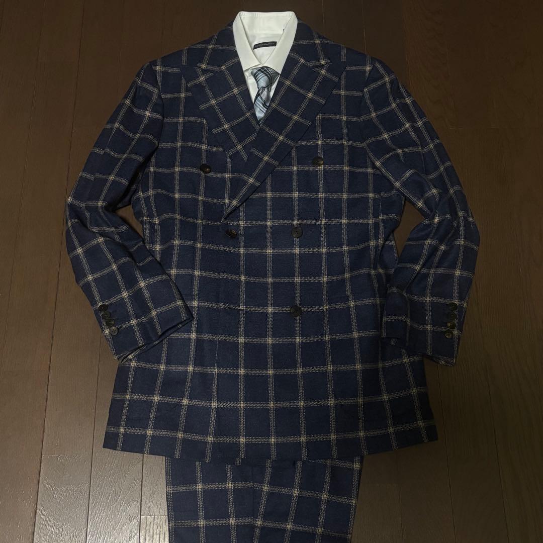 大幅値下げ❗️【美品】ARTISAN セットアップスーツ ネイビー チェック L