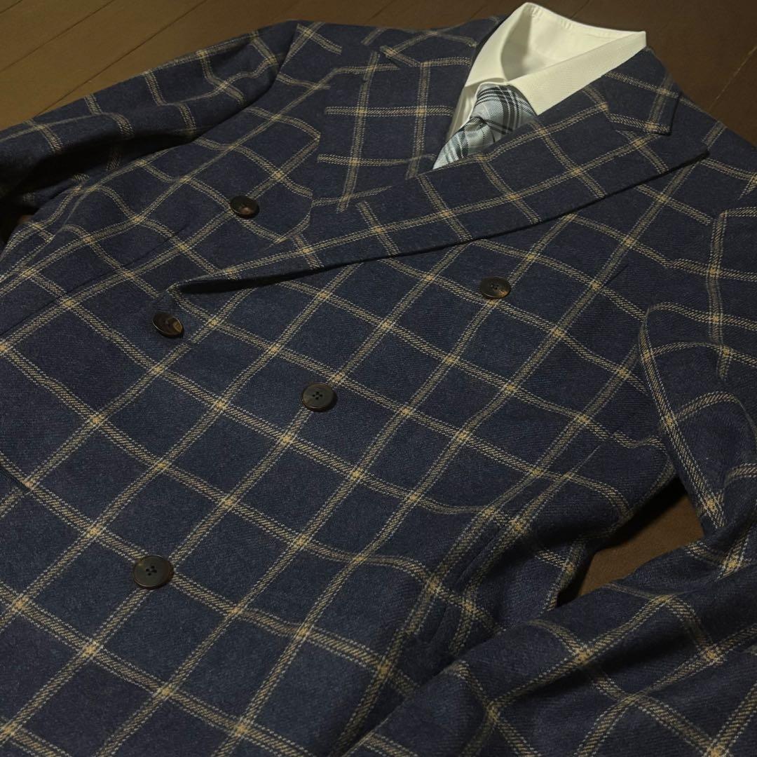 大幅値下げ❗️【美品】ARTISAN セットアップスーツ ネイビー チェック L