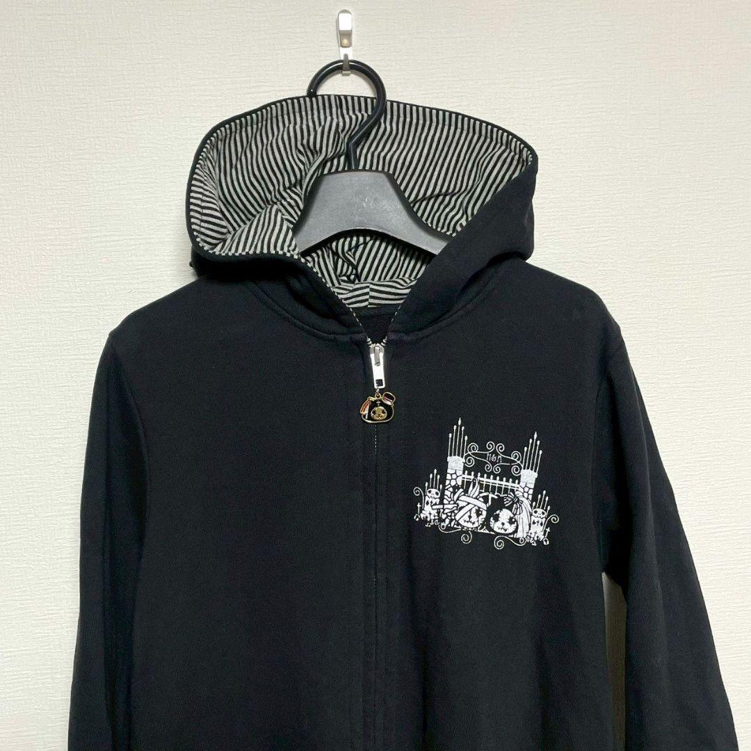 HANGRY&ANGRY　ネコミミパーカー　ロング丈　ブラック　チャームあり