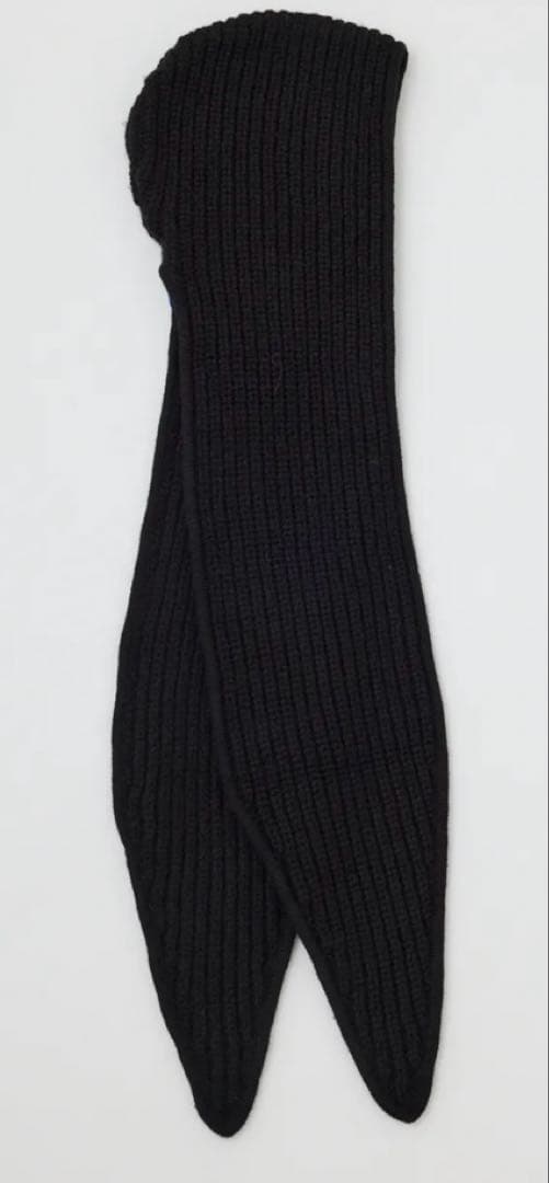 今期　ヘリンドットサイ　Knit muffler cap ブラック　試着のみ