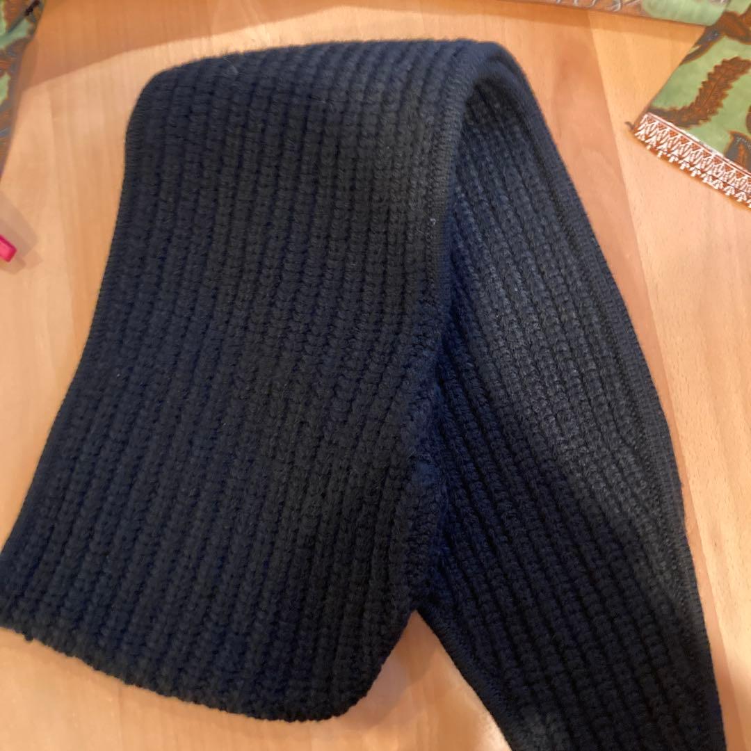 今期　ヘリンドットサイ　Knit muffler cap ブラック　試着のみ