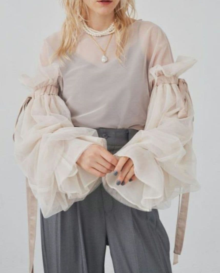 ♡la belle etude♡ボリュームチュールスリーブアームウォーマー