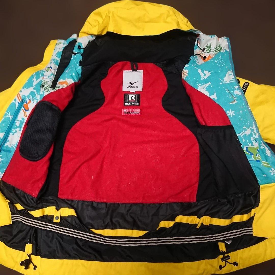 送料無料【MIZUNO】定価約9万円 イエローフリースキーウェア上下 S/S