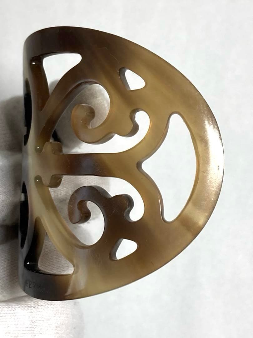 HERMES エルメス　ロカイユ　バッファローホーン　かんざし　ヘアアクセサリー