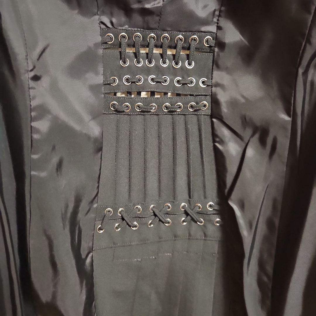 Jean Paul Gaultier ブラック レースチェスターコート 38