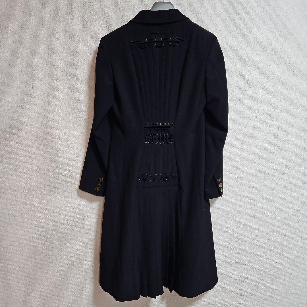 Jean Paul Gaultier ブラック レースチェスターコート 38