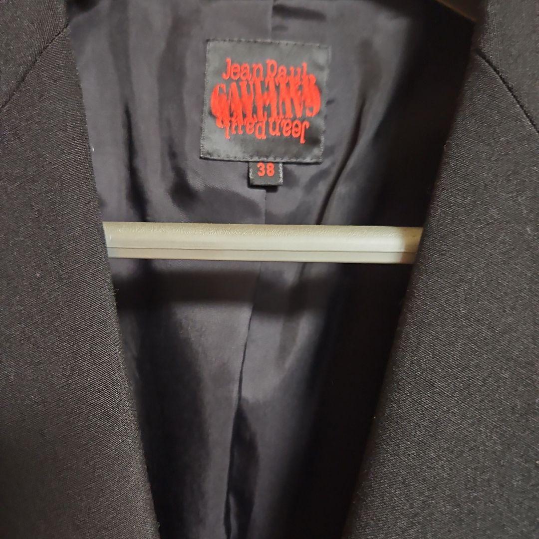 Jean Paul Gaultier ブラック レースチェスターコート 38