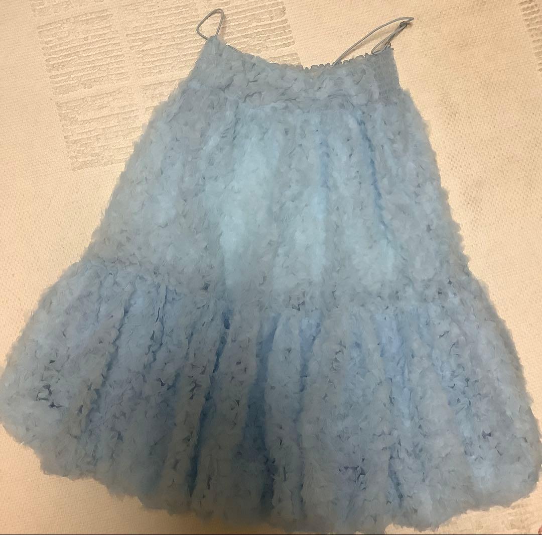 トップス poppy TULLE BALLOON TUNIC (LIGHT BLUE)