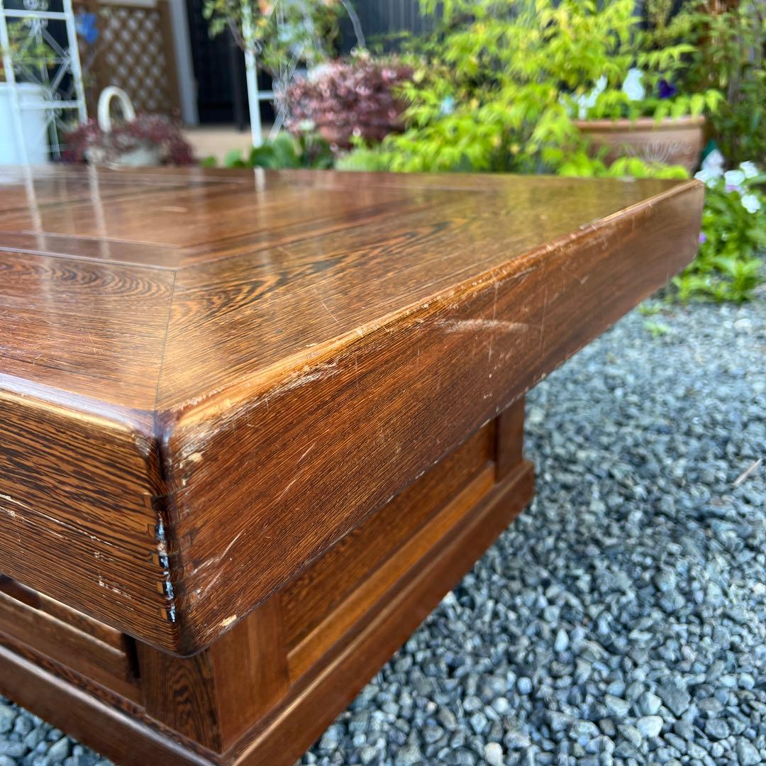 アイキーです。囲炉裏テーブル　昭和レトロ　火鉢　古民家家具　希少