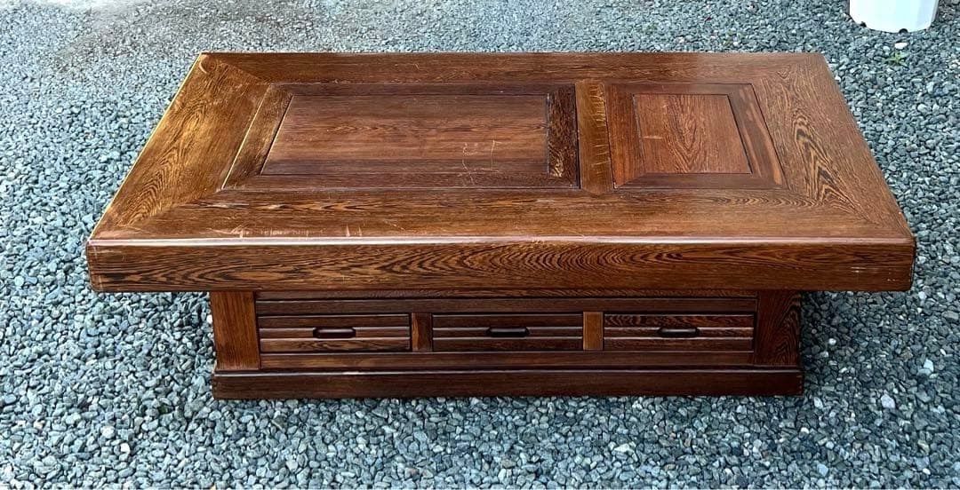 アイキーです。囲炉裏テーブル　昭和レトロ　火鉢　古民家家具　希少