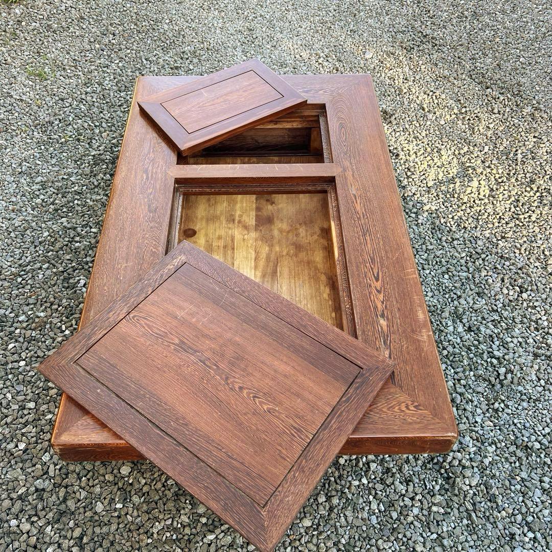 アイキーです。囲炉裏テーブル　昭和レトロ　火鉢　古民家家具　希少