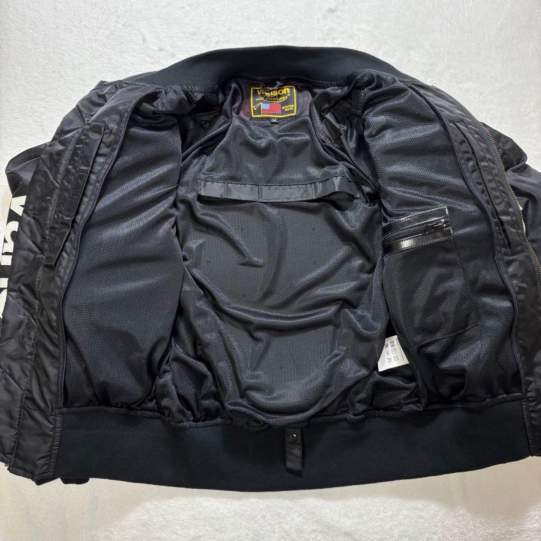 【美品・3way】VANSON　MA-1　ライダースジャケット　ブラック M