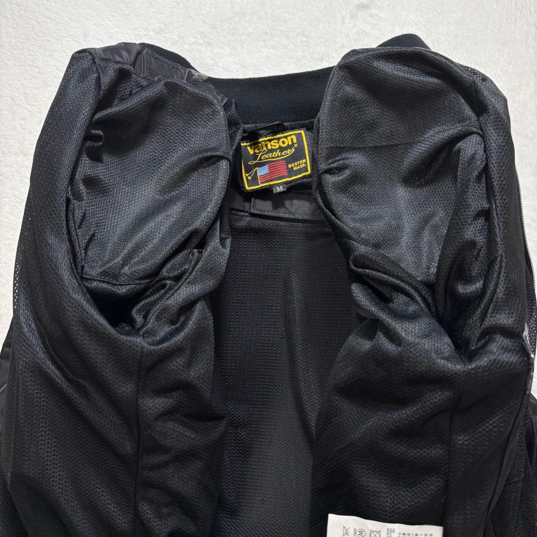 【美品・3way】VANSON　MA-1　ライダースジャケット　ブラック M