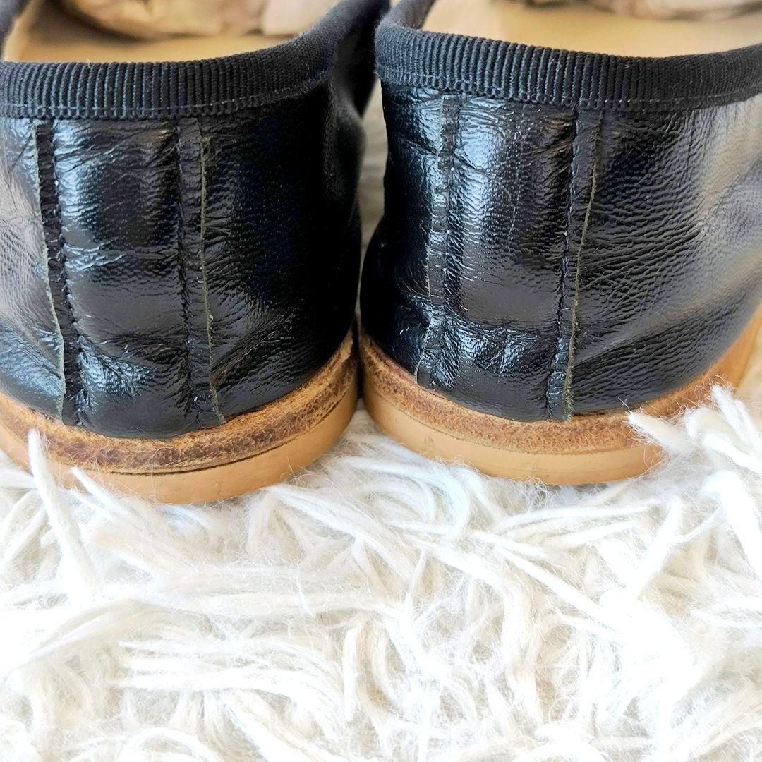 【美品】E.PORSELLI バレエシューズ plage別注 ポルセリ ブラック