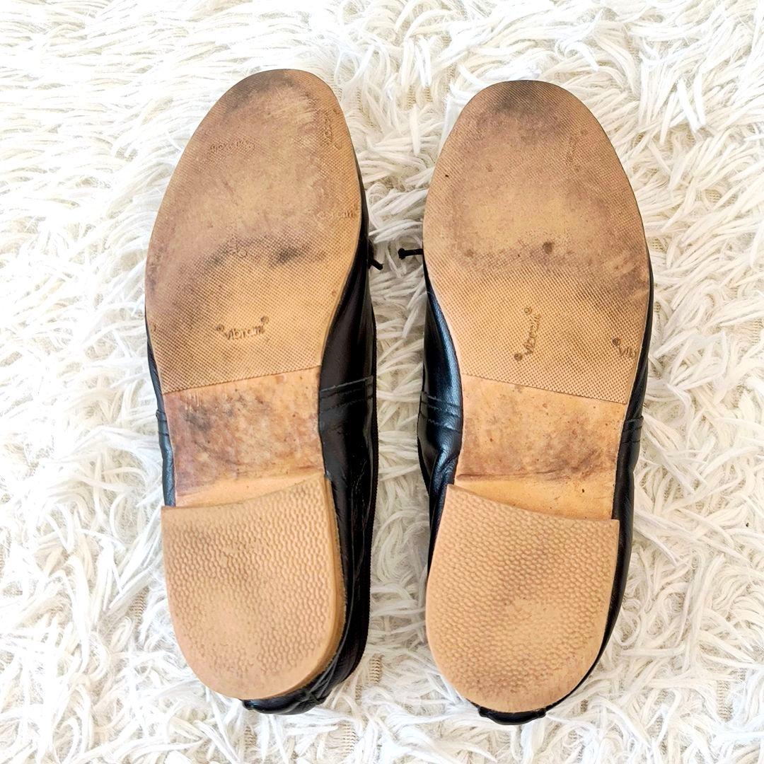 【美品】E.PORSELLI バレエシューズ plage別注 ポルセリ ブラック