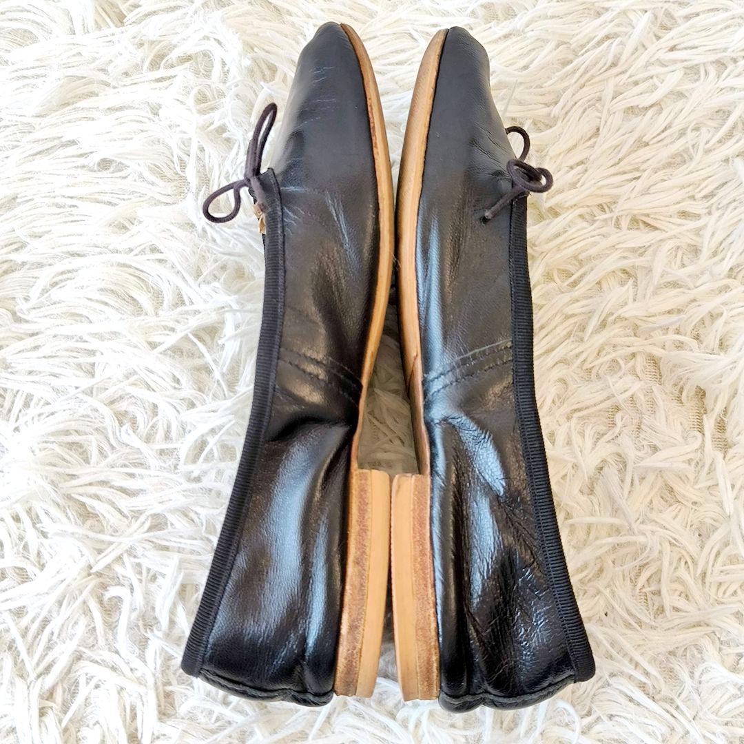 【美品】E.PORSELLI バレエシューズ plage別注 ポルセリ ブラック