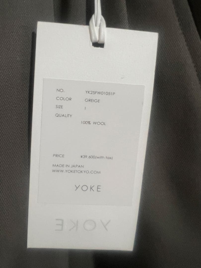 パンツ YOKE 25AW 3pleated Wide-leg Trousers