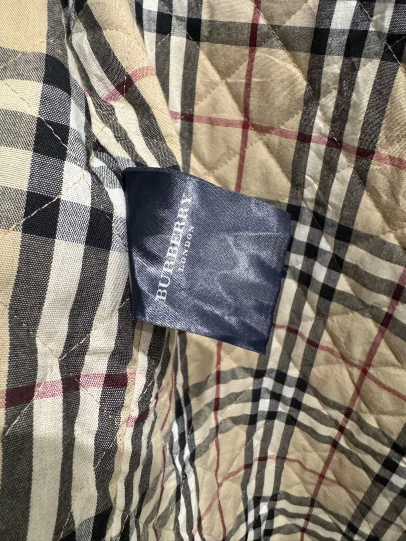 【Burberry London】ライナー付フーデッドコート レッド