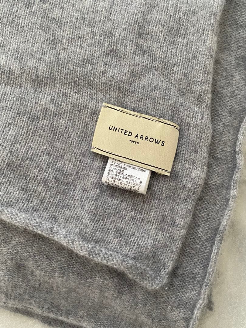 大判ストール（未使用）カシミア100% グレー