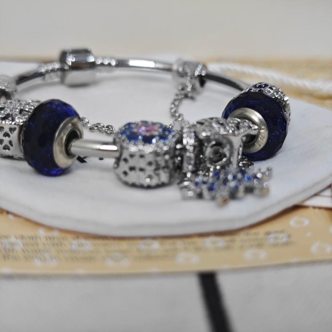 [PANDORA ]19cm. 925.シルバー チャーム付きブレスレット