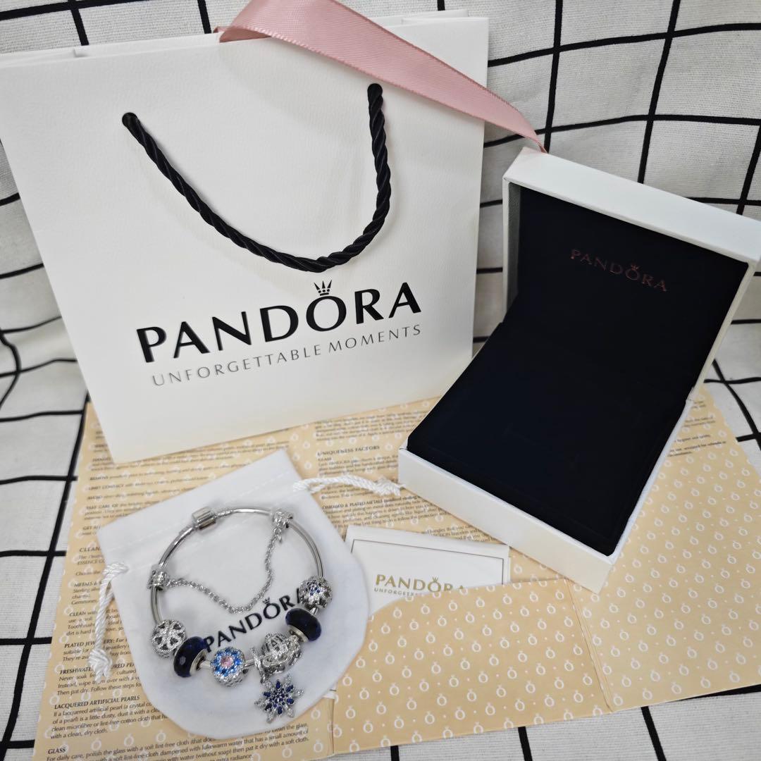 [PANDORA ]19cm. 925.シルバー チャーム付きブレスレット