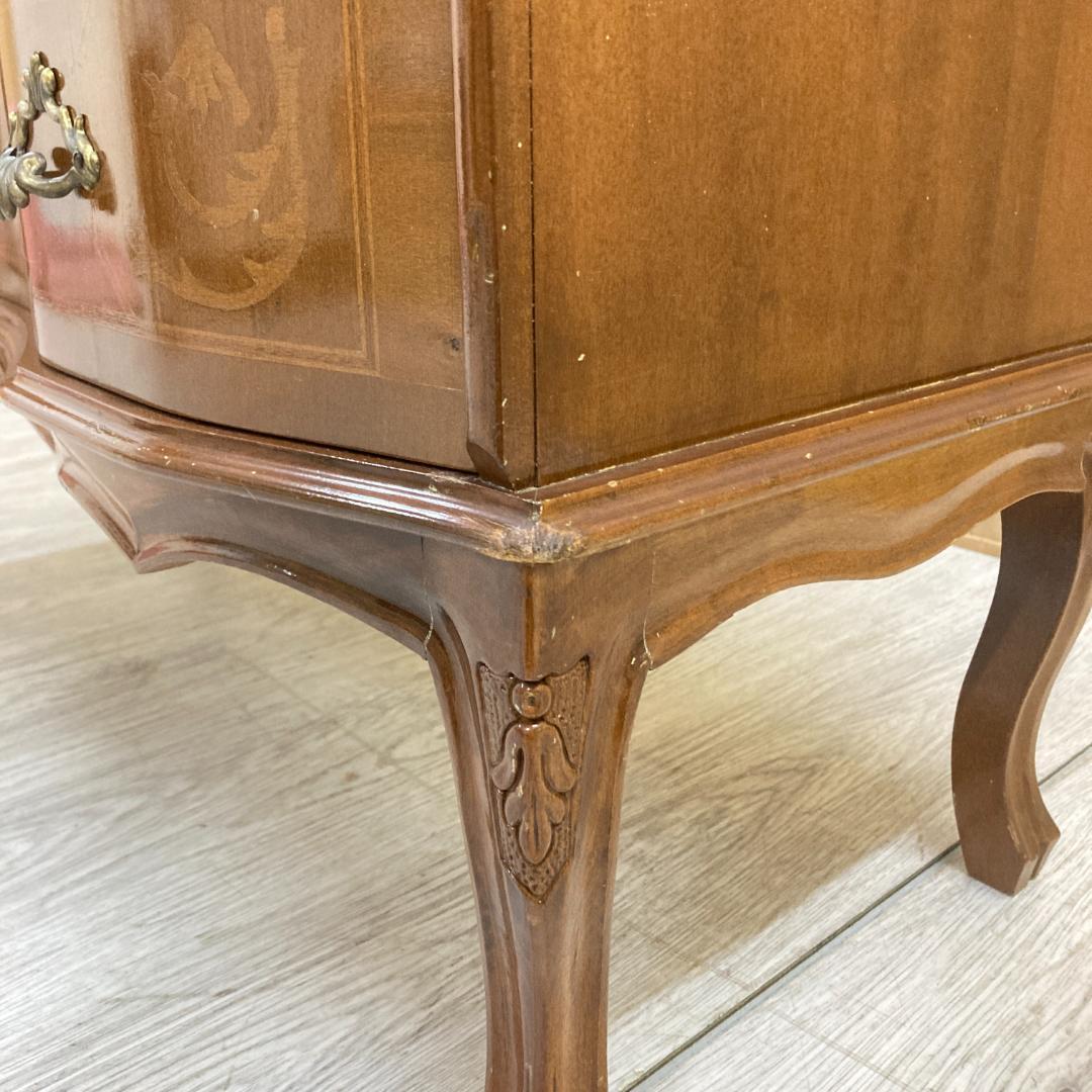 イタリア　象嵌　３段チェスト　猫足　クラシック