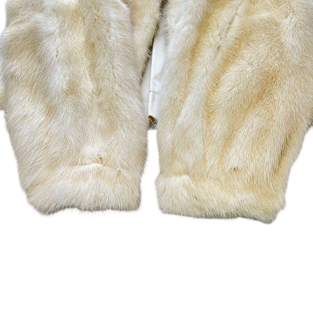 美品 エンバ パールミンク リアルファーコート 毛皮 Mサイズ相当