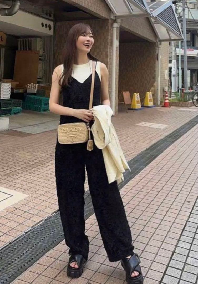 サロペット・オーバーオール・オールインワン CLANE FRINGE CAMISOLE ALL IN ONE