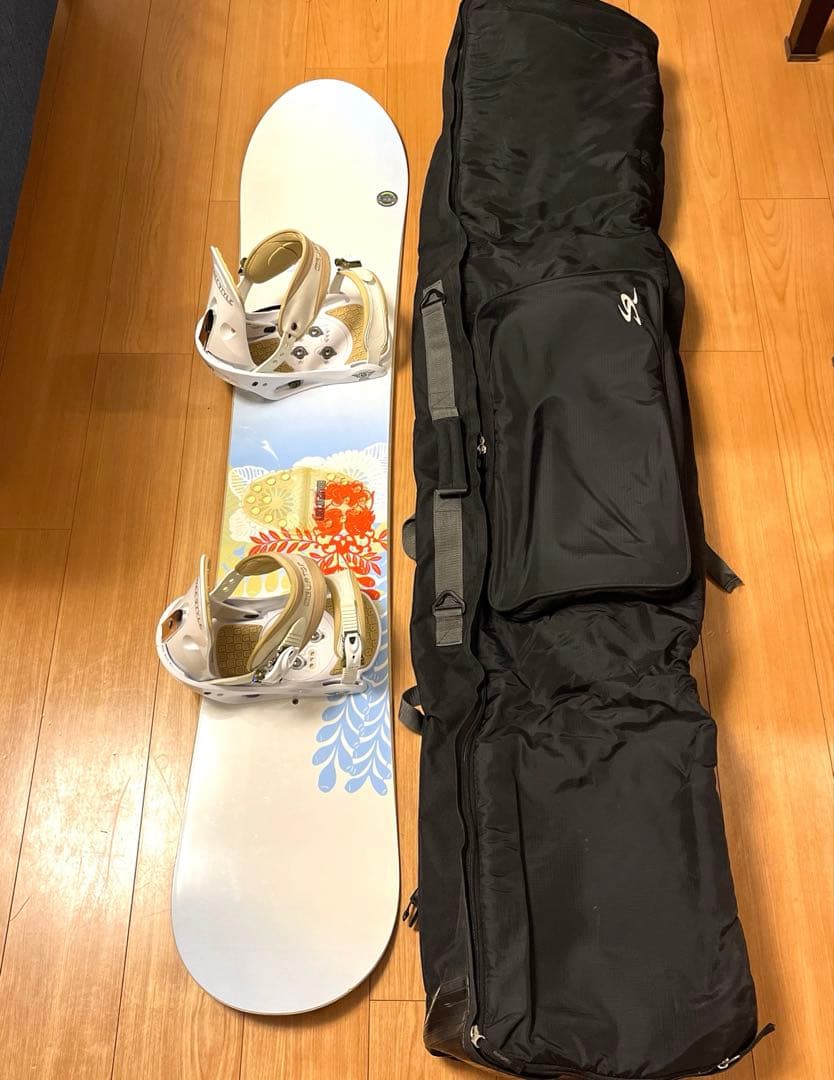 Burton スノーボード フラワー柄 バッグ付き