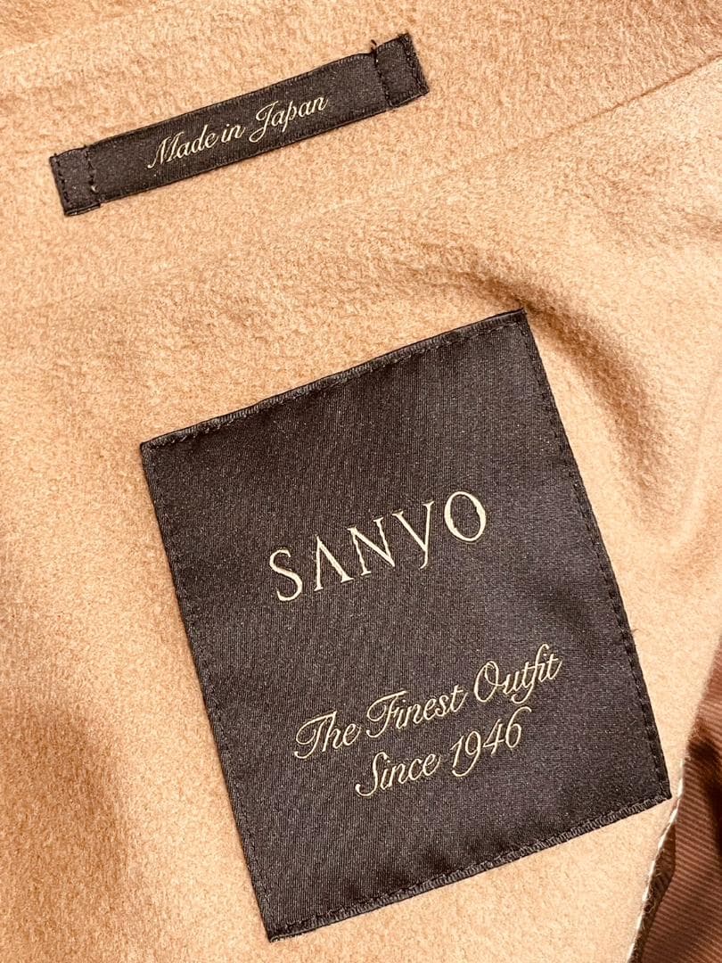 SANYO 100年コート　ウールトレンチコート　キャメル