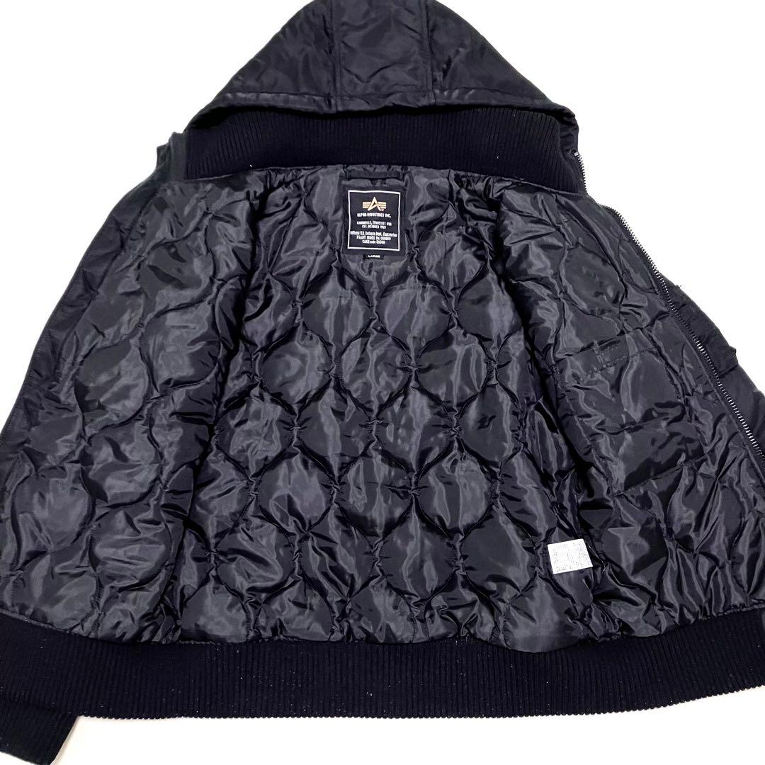 【美品】アルファインダストリー　MA-1　フライトジャケット　フード脱着