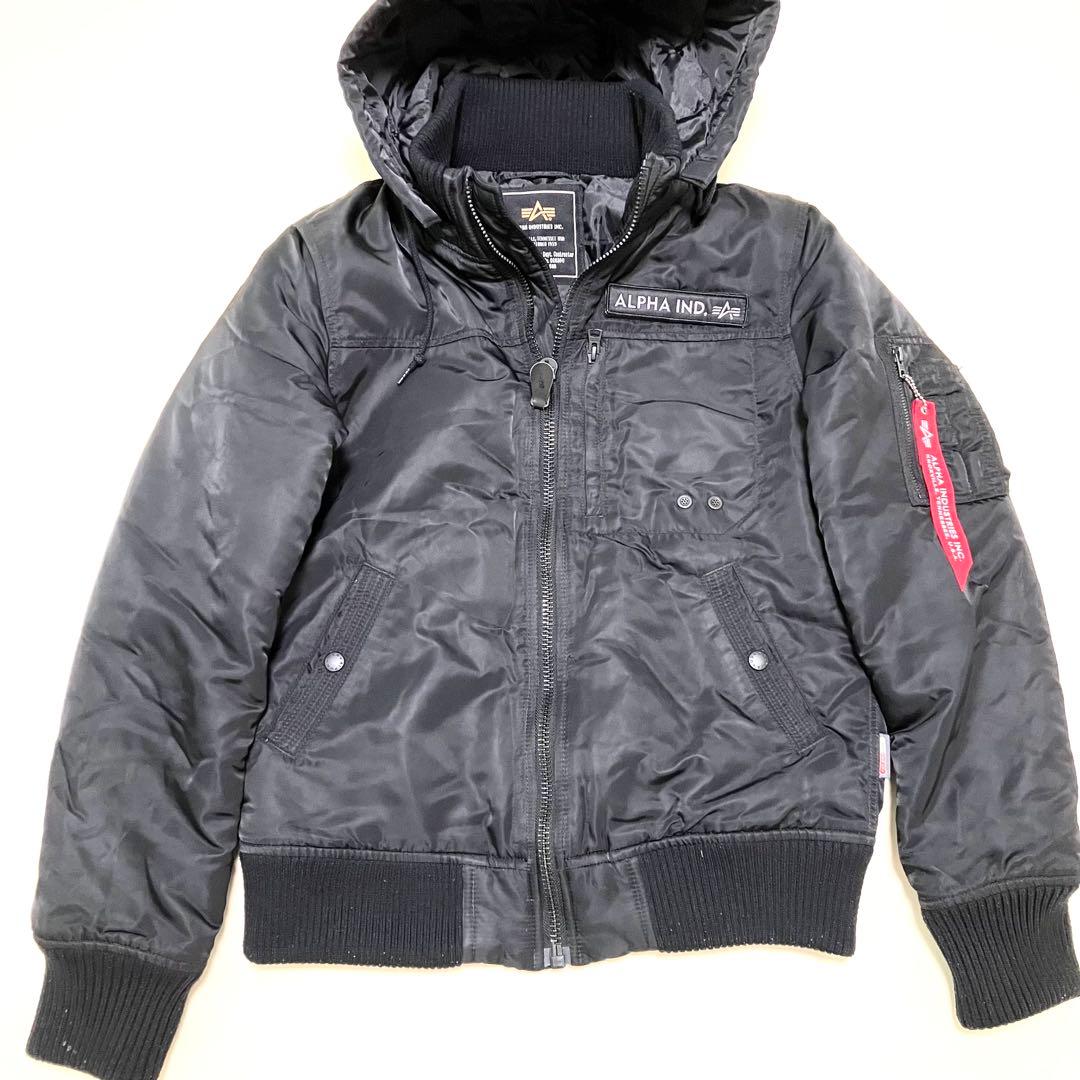 【美品】アルファインダストリー　MA-1　フライトジャケット　フード脱着
