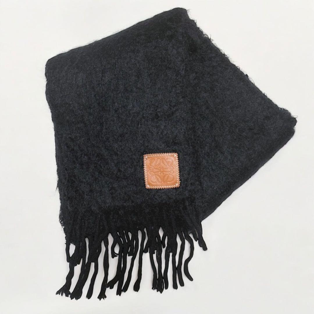 LOEWE ロエベ モヘヤマフラー ブラック
