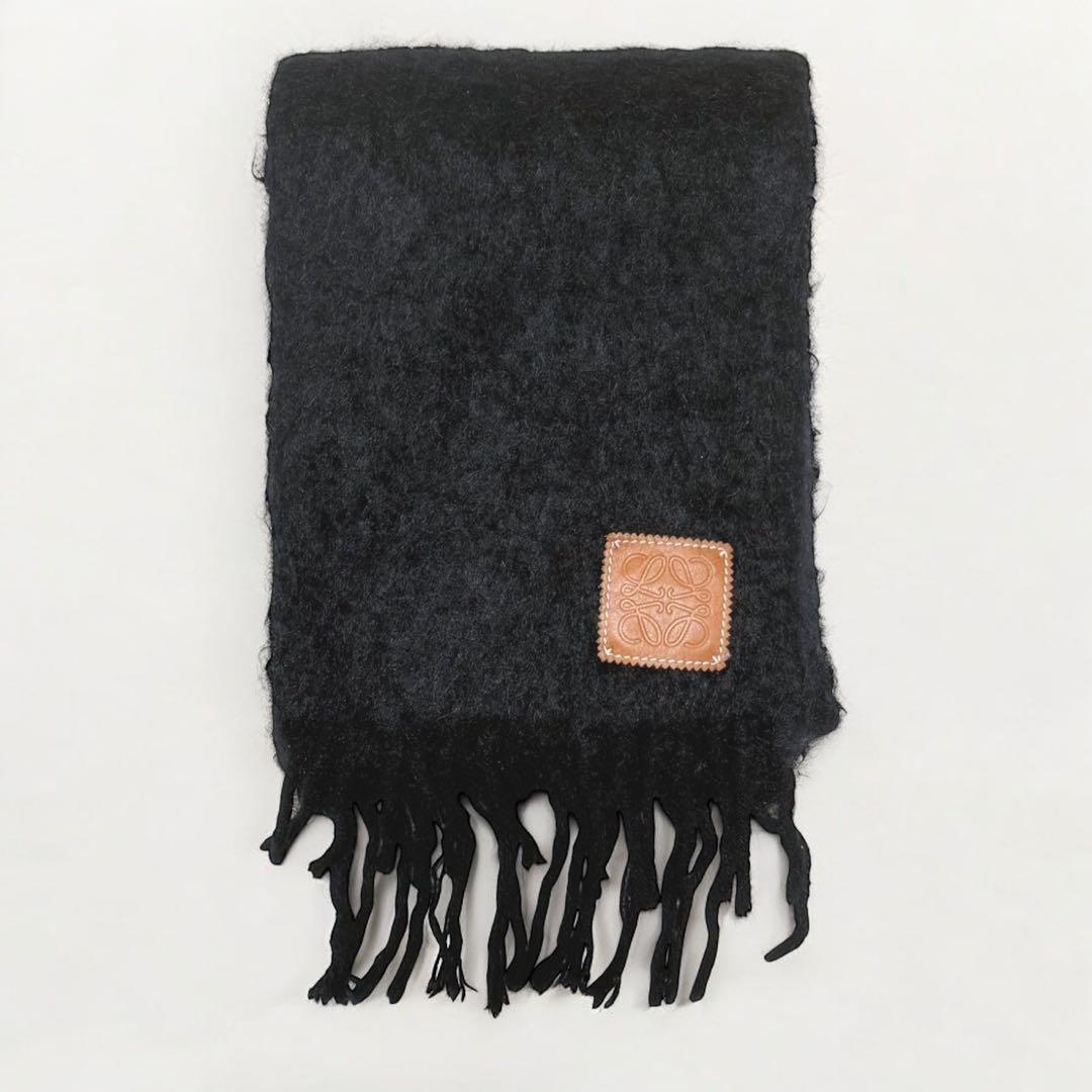 LOEWE ロエベ モヘヤマフラー ブラック