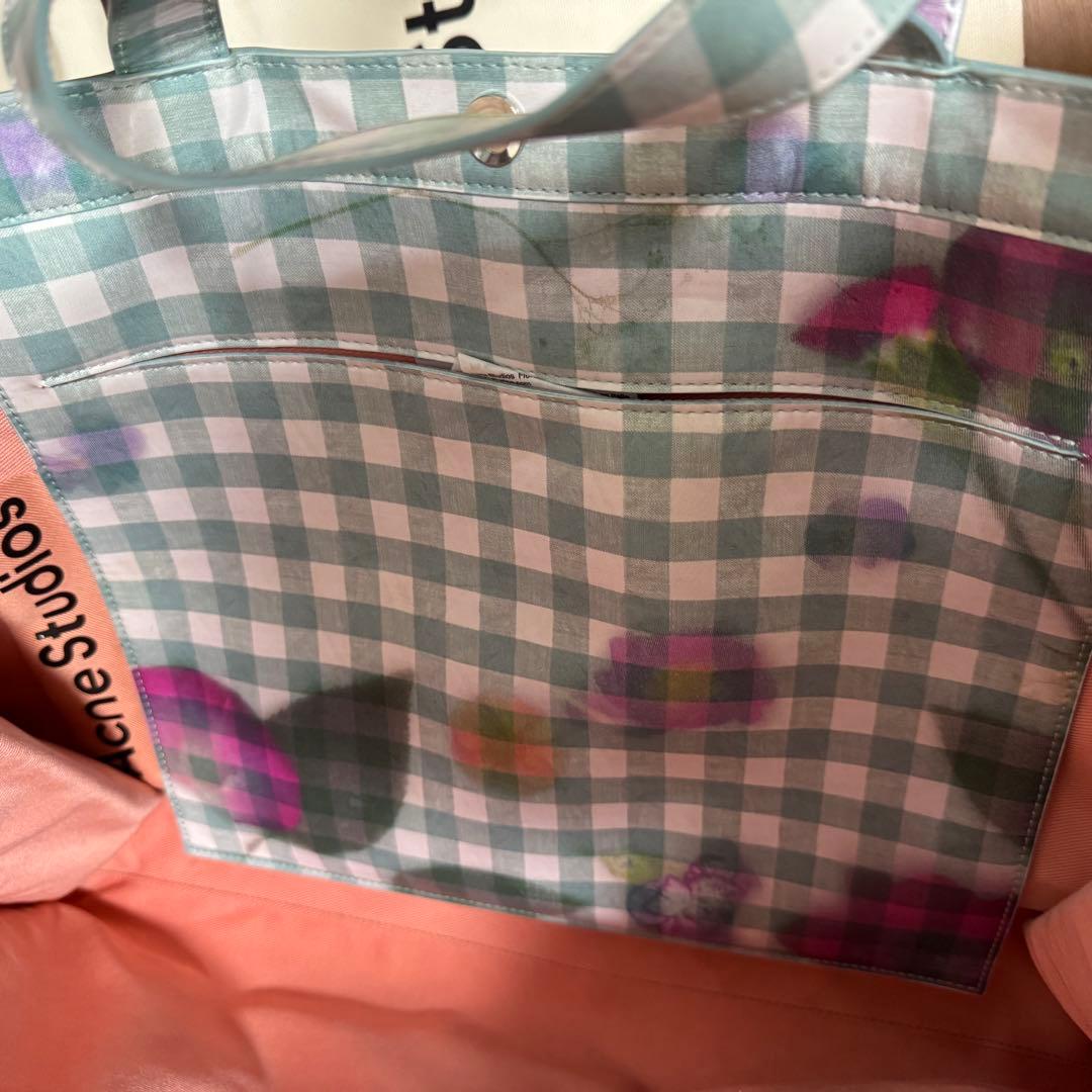 最終価格、週末消去。　Acne Studios チェック柄トートバッグ