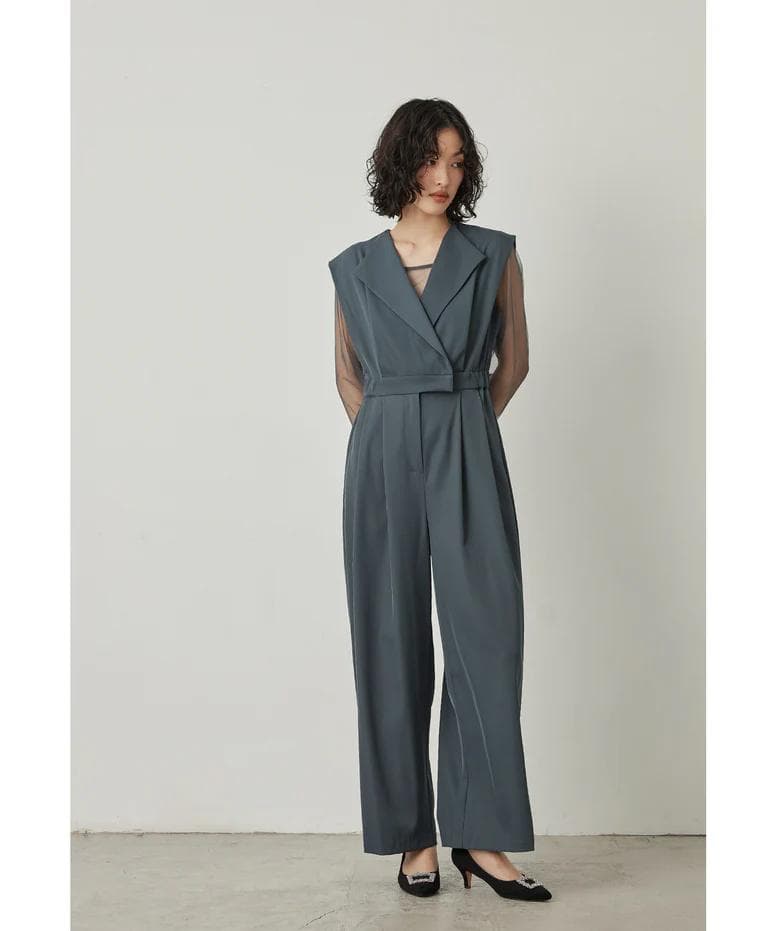 niana ニアナ スタンドアウトカラーオールインパンツ M 結婚式 お呼ばれ