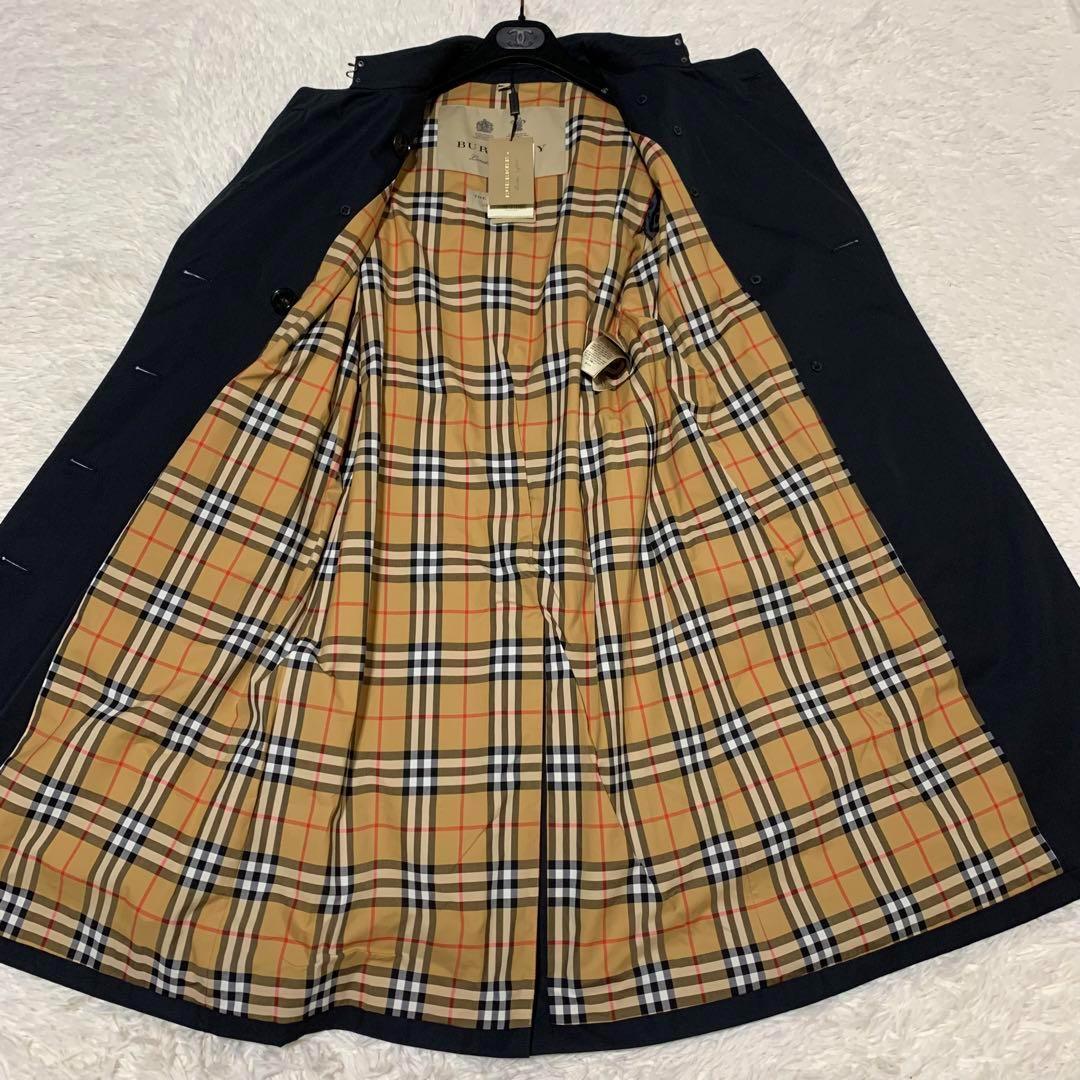 タグ付き　未使用品　バーバリー　ケンジントン　トレンチコート　ロング丈　ネイビー