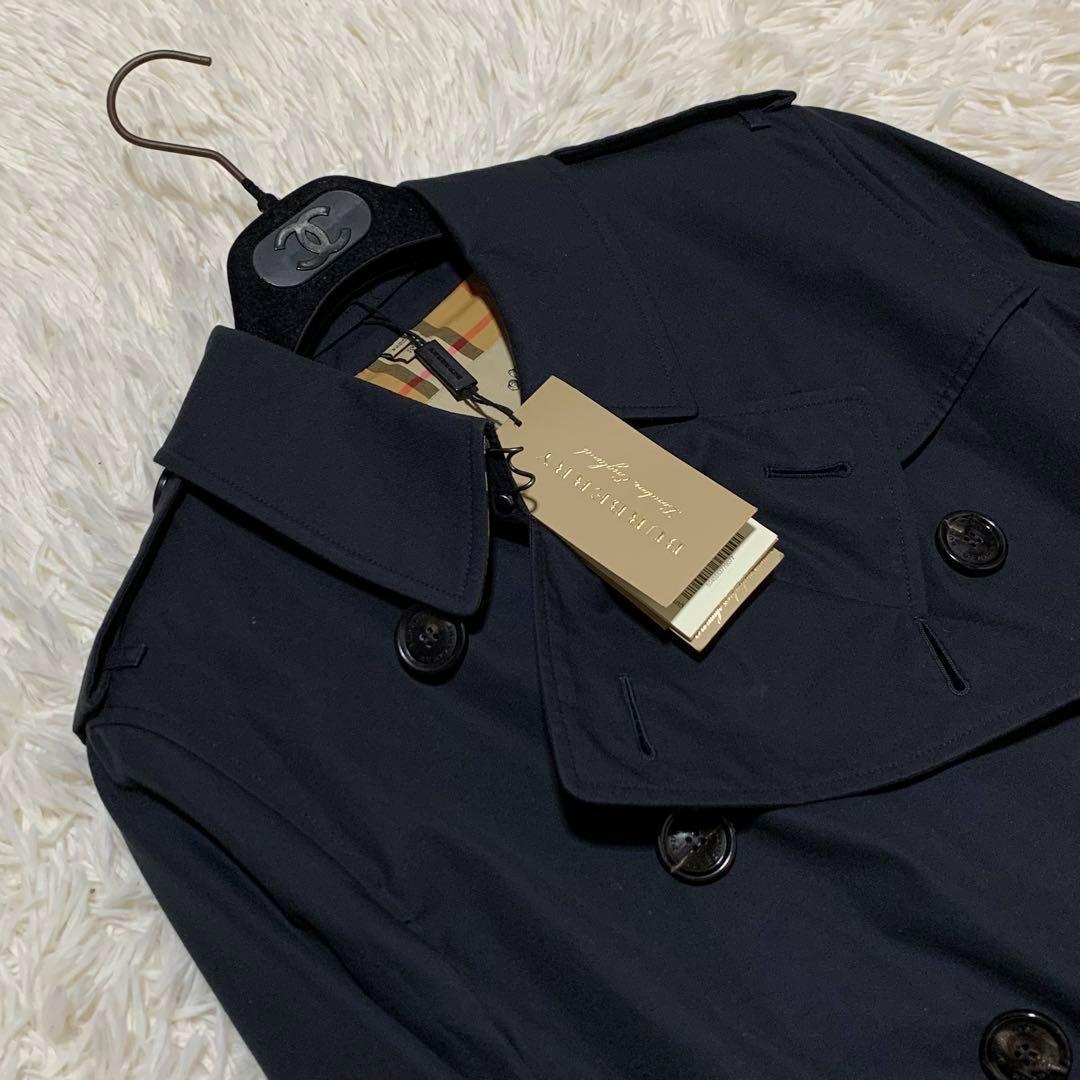 タグ付き　未使用品　バーバリー　ケンジントン　トレンチコート　ロング丈　ネイビー