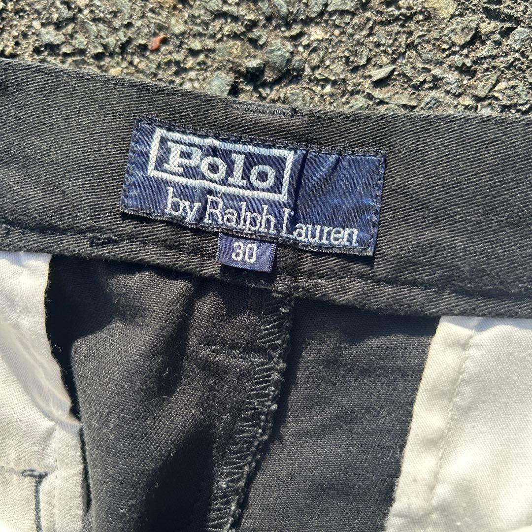 ブラック 90s Ralph Lauren チノパン ノータック ポロチノ