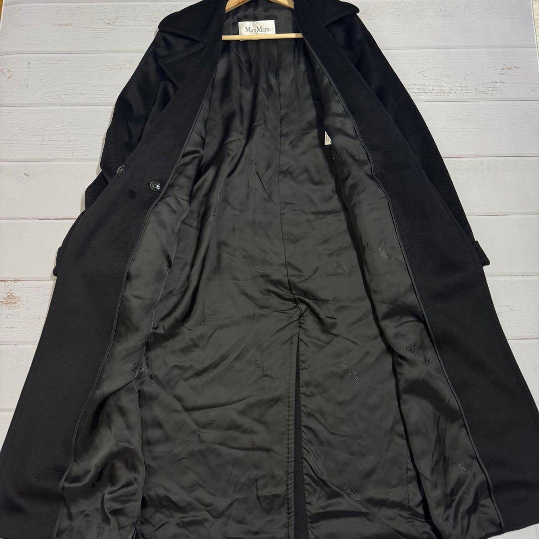 極美品✨マックスマーラ キャメル100パーセント ダブル ロングコート 40 黒