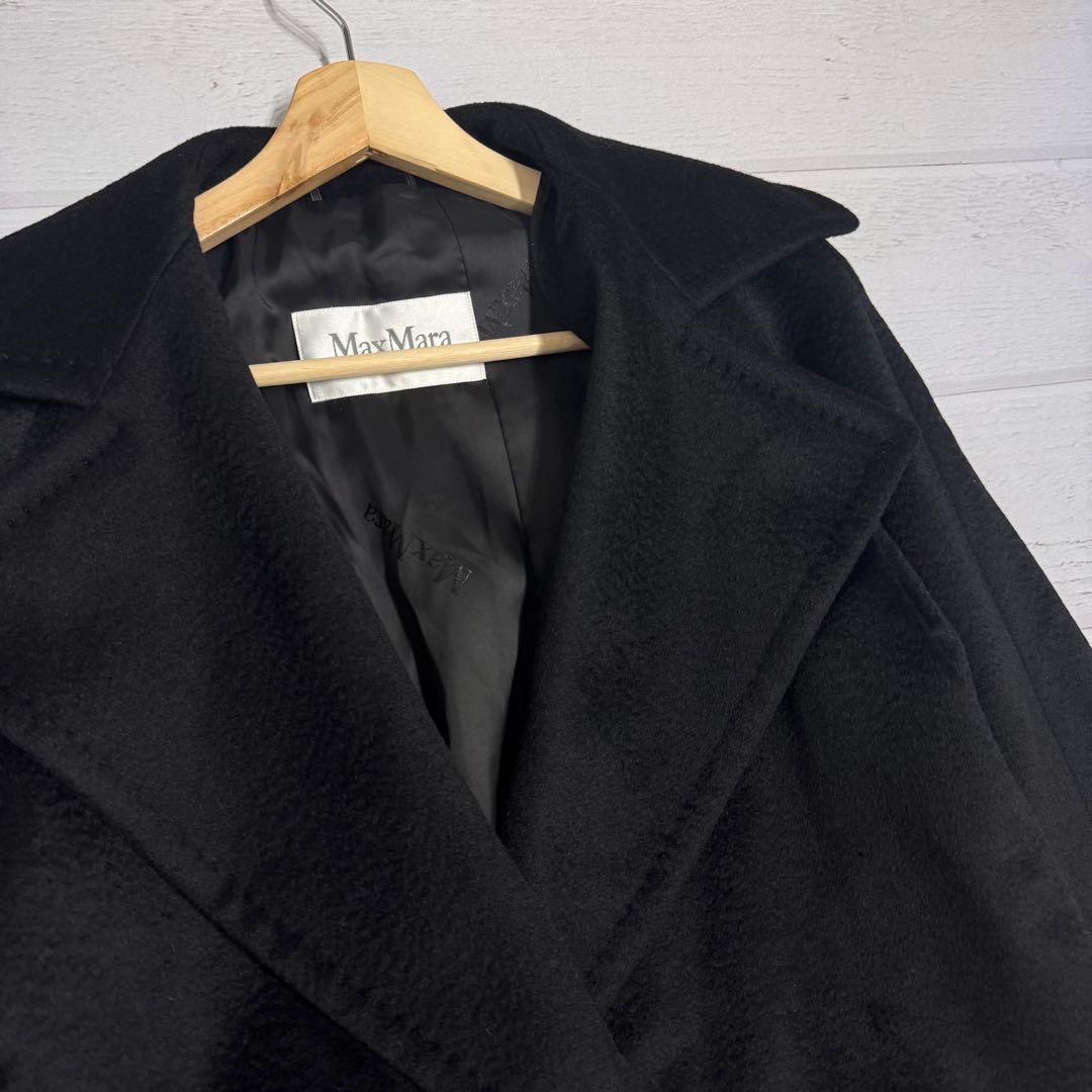極美品✨マックスマーラ キャメル100パーセント ダブル ロングコート 40 黒