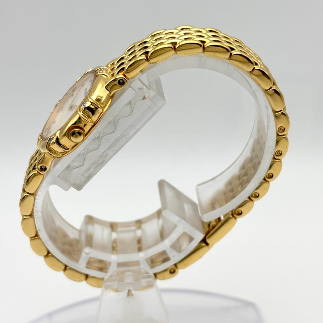 美品 新品電池 ニナリッチ ダイヤ シェル ゴールド レディース 腕時計 ドレス