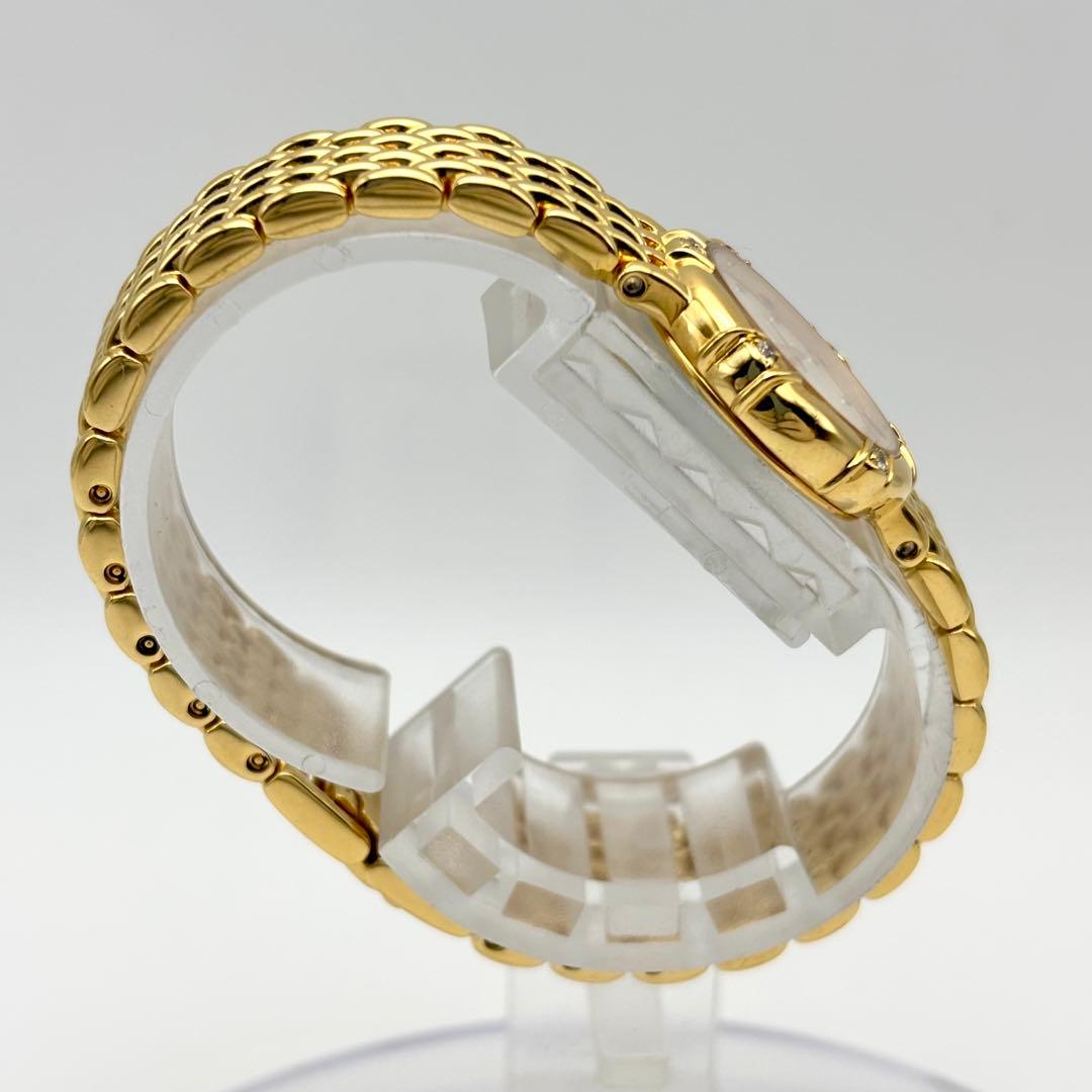 美品 新品電池 ニナリッチ ダイヤ シェル ゴールド レディース 腕時計 ドレス