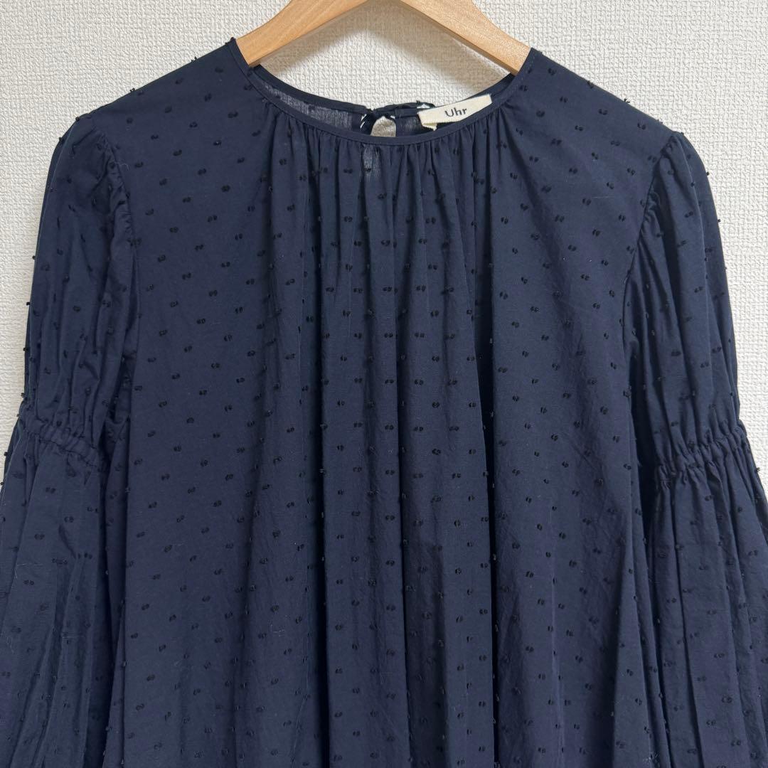 Uhr ウーア　ドットボリュームチュニック　ミニワンピース