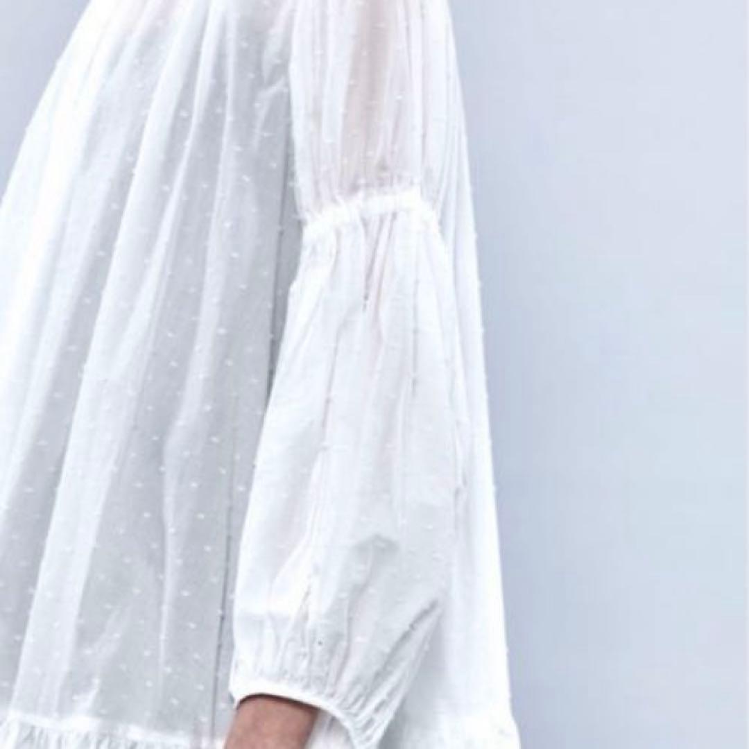 Uhr ウーア　ドットボリュームチュニック　ミニワンピース