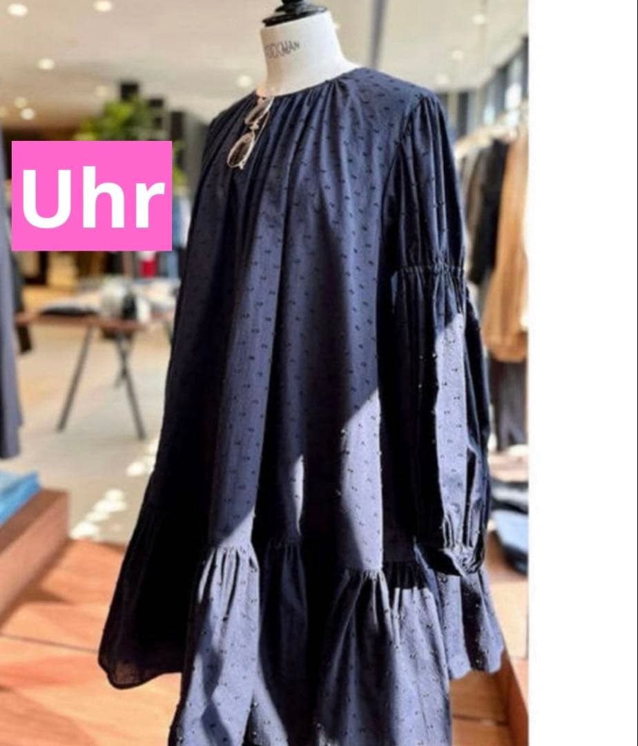 Uhr ウーア　ドットボリュームチュニック　ミニワンピース