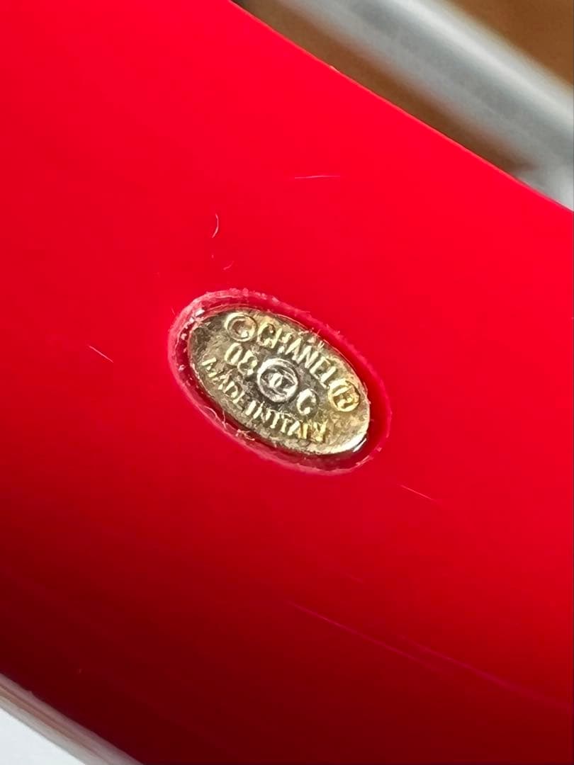 CHANEL シャネル レッド バンクル マルチカラーロゴ 刻印:08C